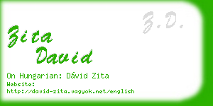 zita david business card